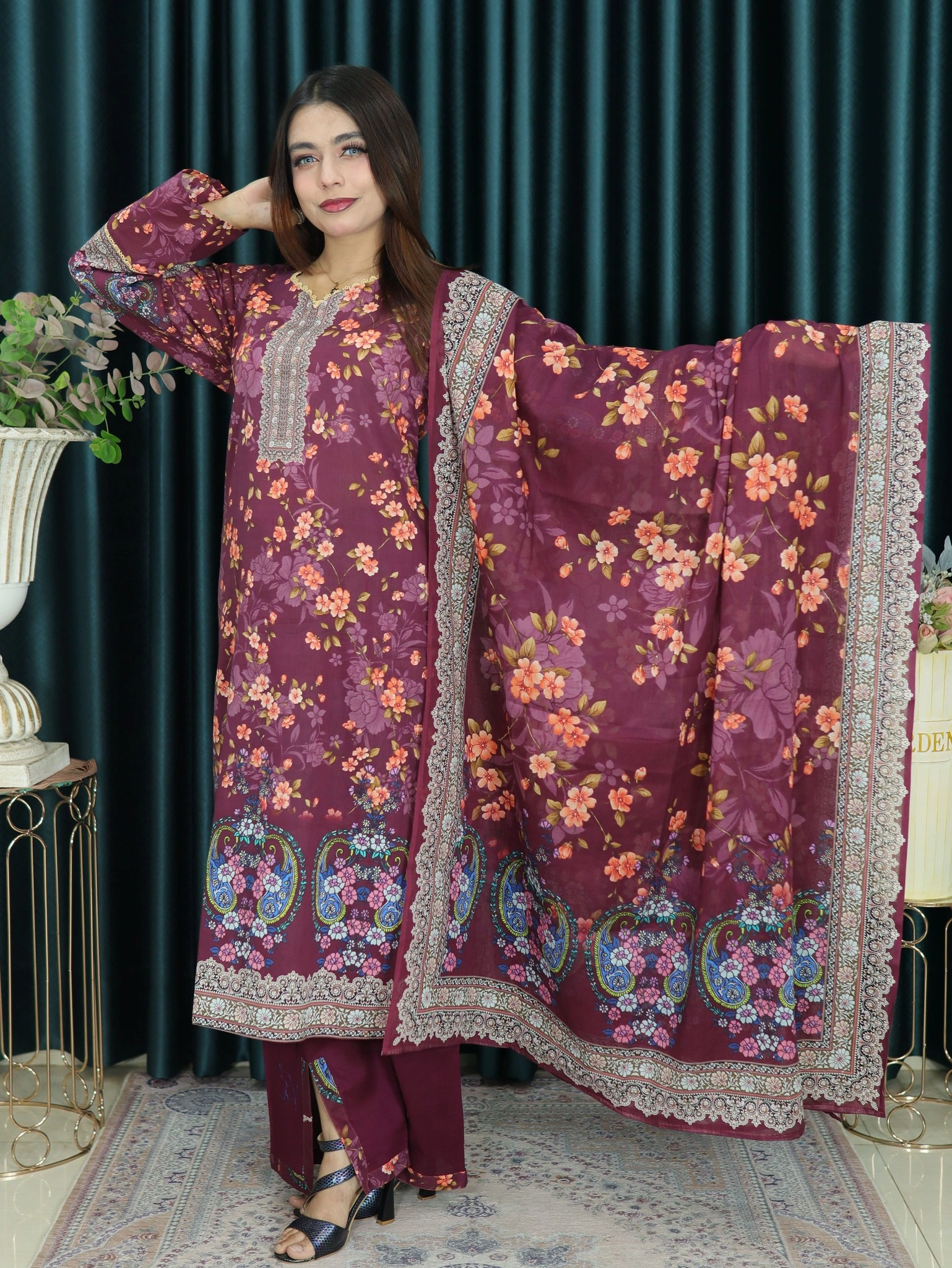আনরেডি ZAMZAM 1064 KOLIJA  COTTON LAWN